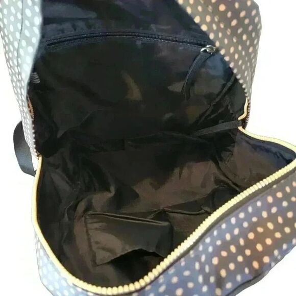 Haute Girl's Black & Gold Polka-dot, Pink Floral Back Pack NEW - Picture 6 of 9